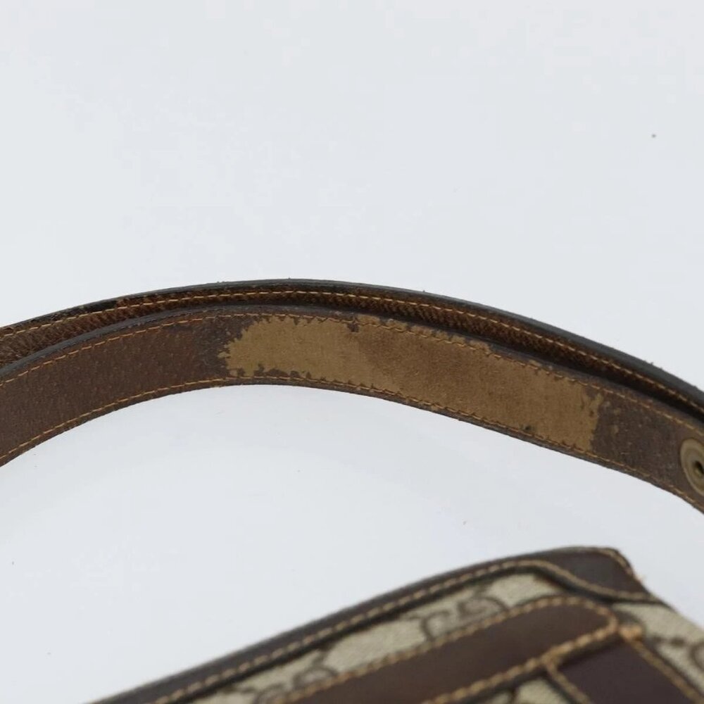 GUCCI GG Supreme Web Sherry Line Bag PVC Beige Gold 14 01 4085 Auth 151002 - Picture 9 of 16